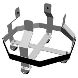 Portacubeta rodable de acero inoxidable IMSS 513.731.0305