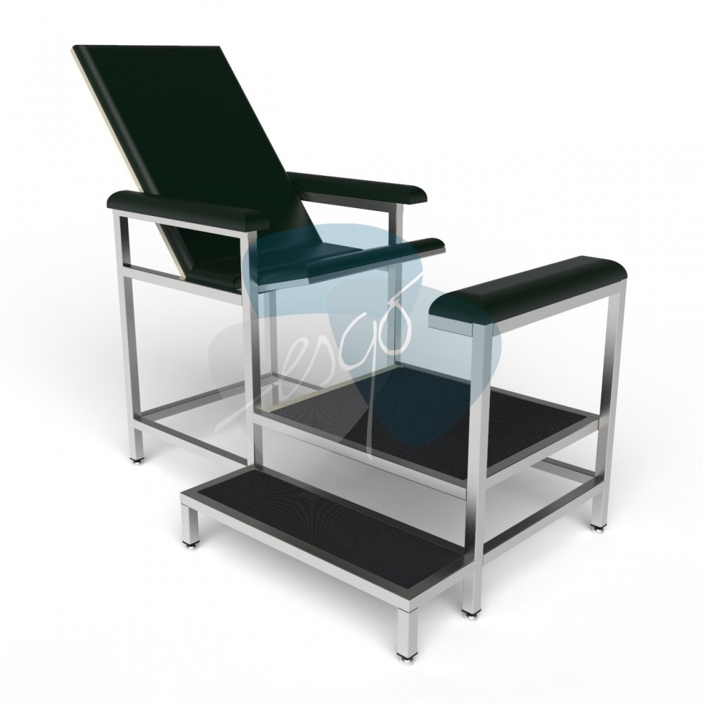 Silla cama para donador de sanagre IMSS 515.825.0067 (Acero Inoxidable)